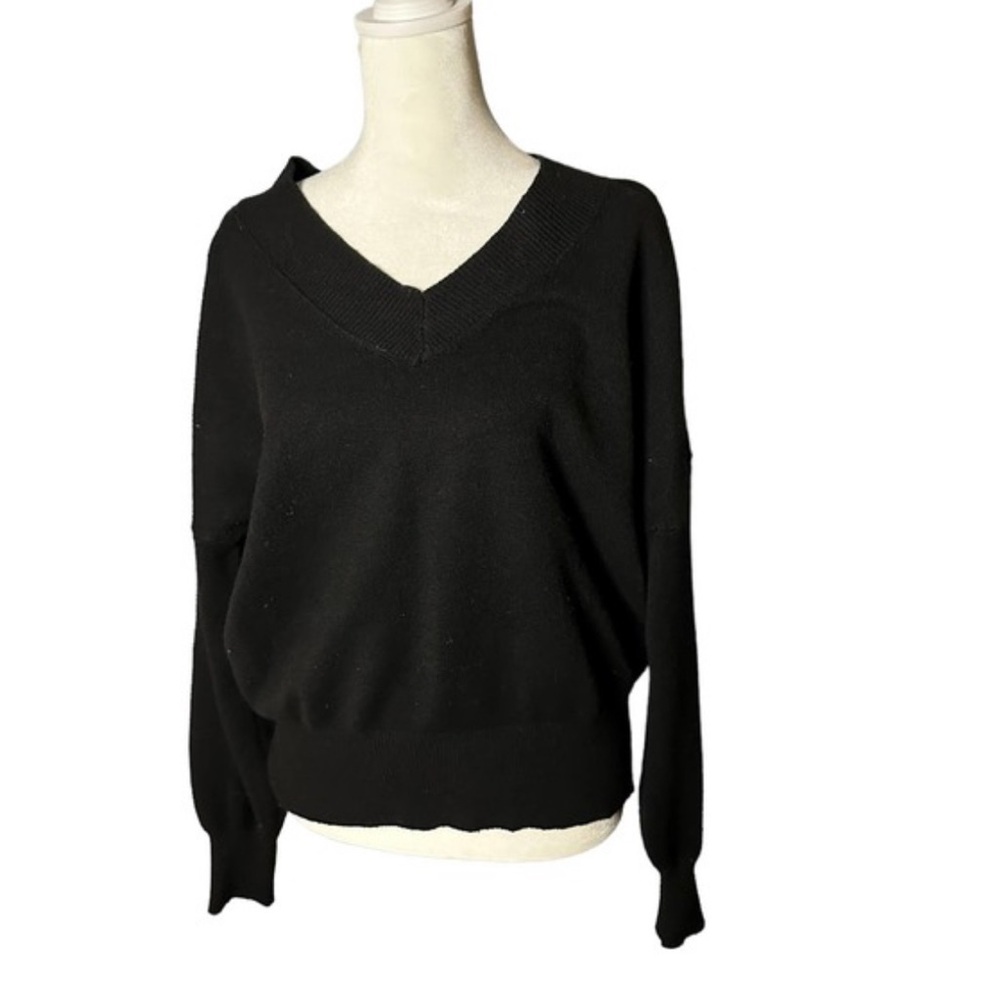 Philosophy Black V-Neck Sweater